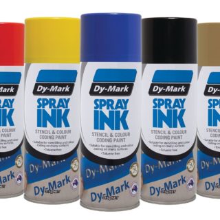 dymark stencil coding spray paint