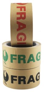 fragile printed tape